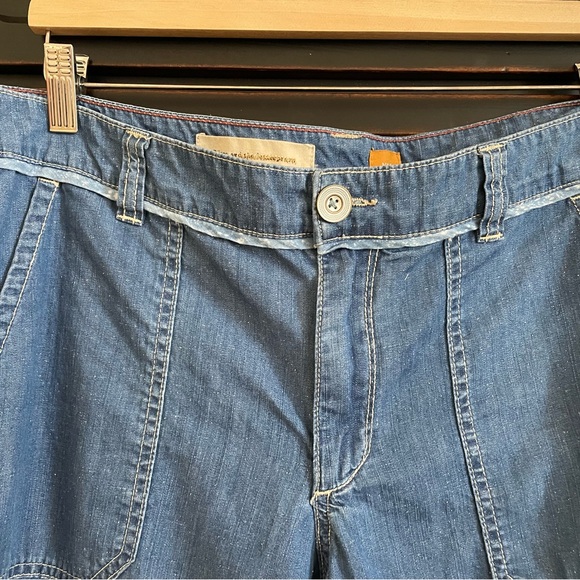 Pilcro and the Letterpress Blue Wide Leg Vintage Style Chino Jean - Picture 6 of 7